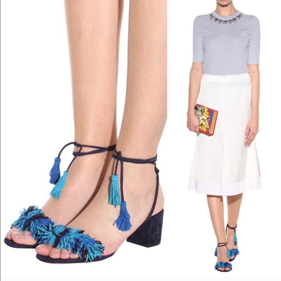 Aquazzura Shoes Aquazzura Wild Thing 5 Blue Suede Fringe Sandals Poshmark Aquazzura Shoes Aquazzura Wild Thing 5 Blue Suede Fringe Sandals Poshmark
